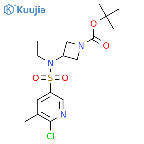 tert-butyl 3-(N-ethyl6-chloro-5-methylpyridine-3-sulfonamido)azetidine-1-carboxylate structure
