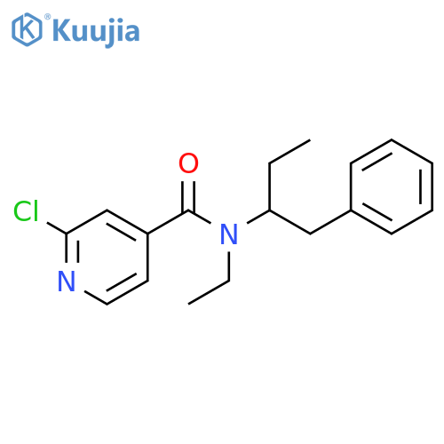 4-Pyridinecarboxamide, 2-chloro-N-ethyl-N-[1-(phenylmethyl)propyl]- structure