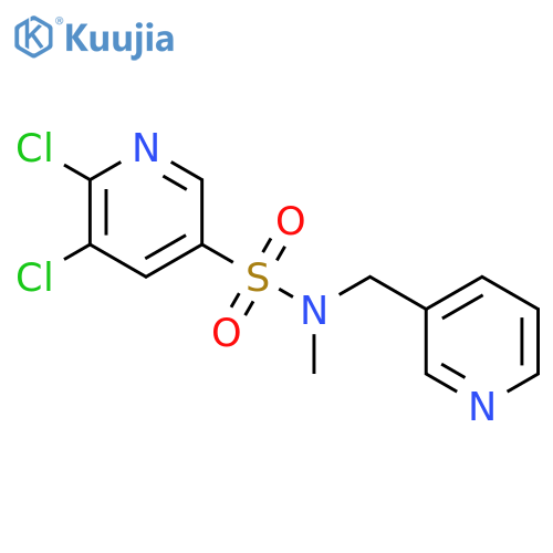 5,6-dichloro-N-methyl-N-(pyridin-3-yl)methylpyridine-3-sulfonamide structure