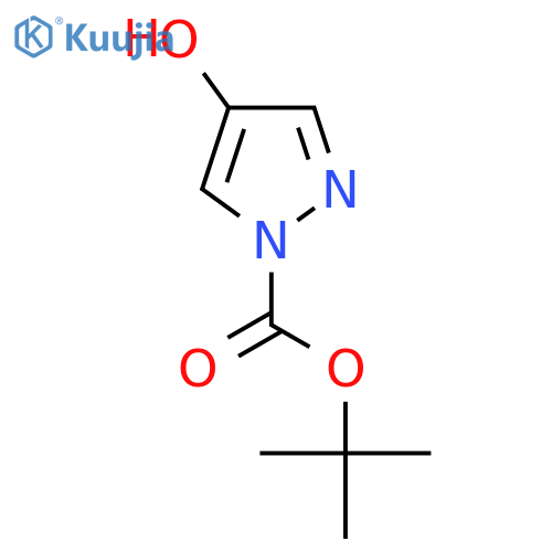 tert-butyl 4-hydroxy-1H-pyrazole-1-carboxylate structure