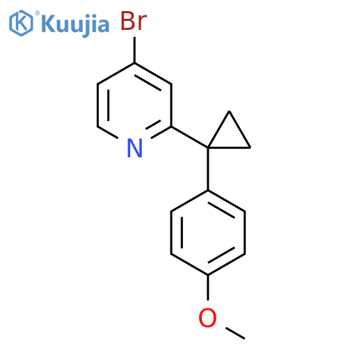 4-Bromo-2-(1-(4-methoxyphenyl)cyclopropyl)pyridine structure