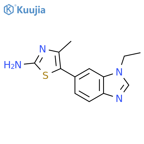 5-(1-Ethyl-1H-benzodimidazol-6-yl)-4-methylthiazol-2-amine structure