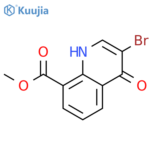 Methyl 3-bromo-4-oxo-1,4-dihydroquinoline-8-carboxylate structure