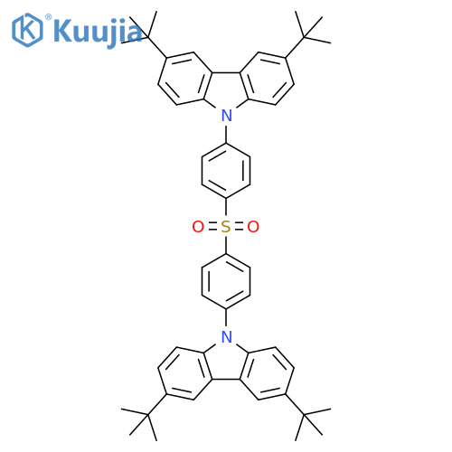 9,9'-(4,4'-sulfonylbis(4,1-phenylene))bis(3,6-di-tert -butyl-9H -carbazole) structure