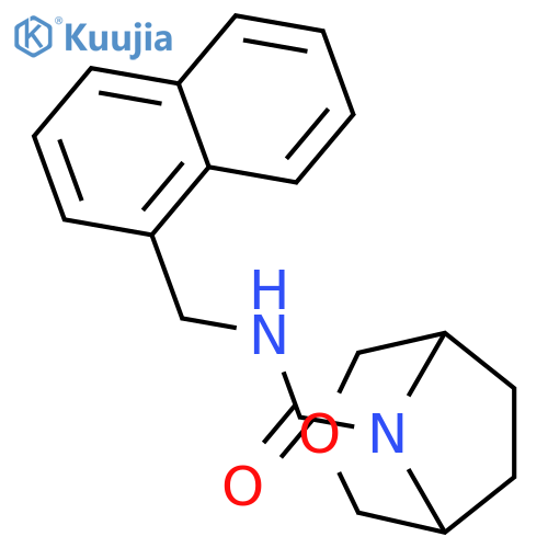 N-[(naphthalen-1-yl)methyl]-3-oxa-8-azabicyclo[3.2.1]octane-8-carboxamide structure