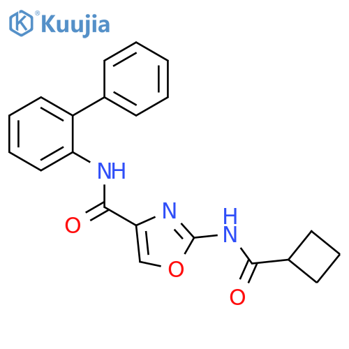 N-{[1,1'-biphenyl]-2-yl}-2-cyclobutaneamido-1,3-oxazole-4-carboxamide structure