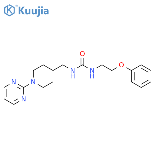1-(2-phenoxyethyl)-3-{[1-(pyrimidin-2-yl)piperidin-4-yl]methyl}urea structure