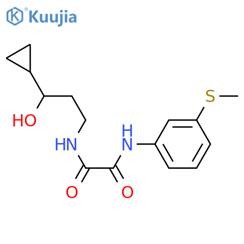 N-(3-cyclopropyl-3-hydroxypropyl)-N'-3-(methylsulfanyl)phenylethanediamide structure