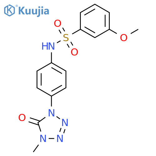 3-methoxy-N-[4-(4-methyl-5-oxo-4,5-dihydro-1H-1,2,3,4-tetrazol-1-yl)phenyl]benzene-1-sulfonamide structure