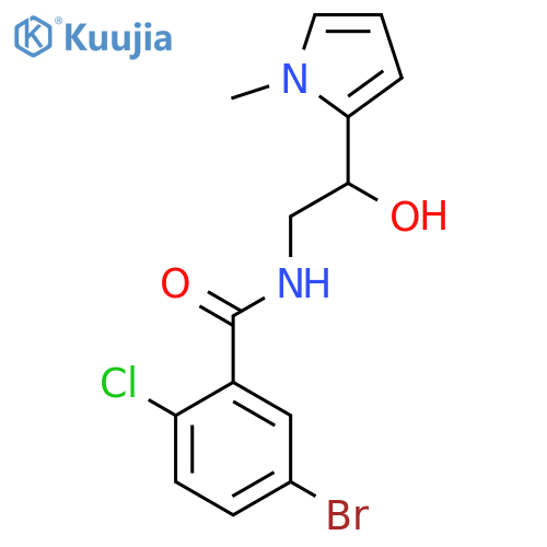 5-bromo-2-chloro-N-2-hydroxy-2-(1-methyl-1H-pyrrol-2-yl)ethylbenzamide structure
