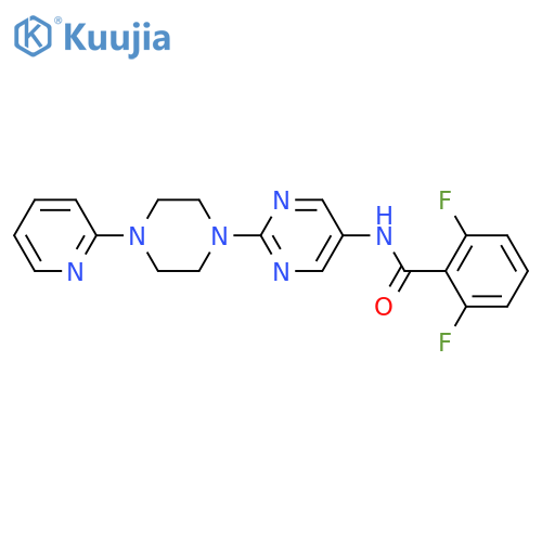 2,6-difluoro-N-{2-[4-(pyridin-2-yl)piperazin-1-yl]pyrimidin-5-yl}benzamide structure