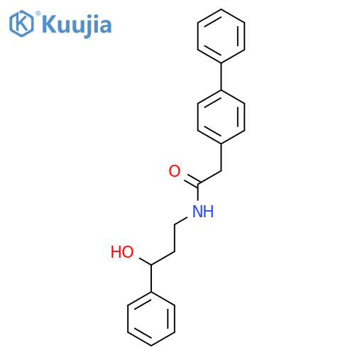 2-{1,1'-biphenyl-4-yl}-N-(3-hydroxy-3-phenylpropyl)acetamide structure