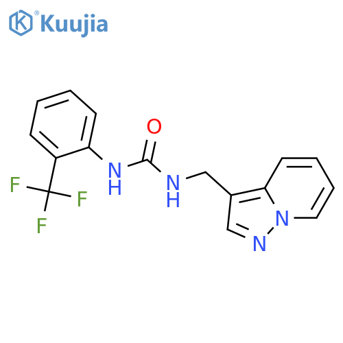 3-({pyrazolo1,5-apyridin-3-yl}methyl)-1-2-(trifluoromethyl)phenylurea structure