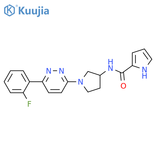 N-{1-6-(2-fluorophenyl)pyridazin-3-ylpyrrolidin-3-yl}-1H-pyrrole-2-carboxamide structure