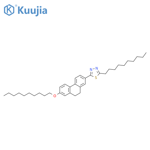 1,3,4-Thiadiazole, 2-decyl-5-[7-(decyloxy)-9,10-dihydro-2-phenanthrenyl]- structure