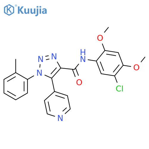 N-(5-chloro-2,4-dimethoxyphenyl)-1-(2-methylphenyl)-5-(pyridin-4-yl)-1H-1,2,3-triazole-4-carboxamide structure