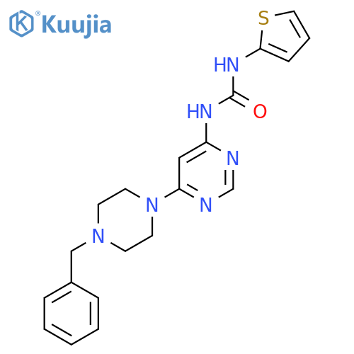 1-6-(4-benzylpiperazin-1-yl)pyrimidin-4-yl-3-(thiophen-2-yl)urea structure