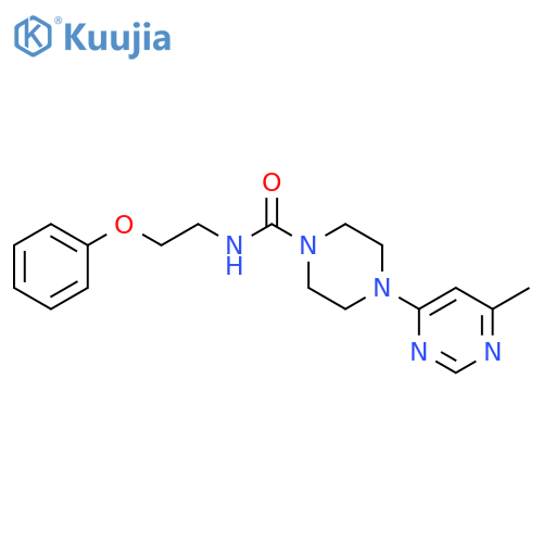 4-(6-methylpyrimidin-4-yl)-N-(2-phenoxyethyl)piperazine-1-carboxamide structure
