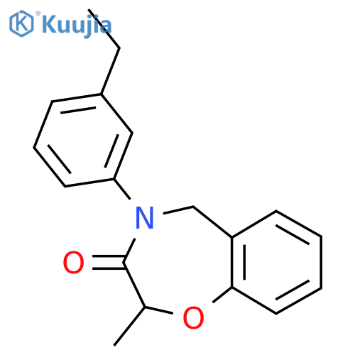 4-(3-ethylphenyl)-2-methyl-2,3,4,5-tetrahydro-1,4-benzoxazepin-3-one structure
