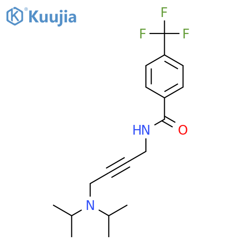 N-{4-bis(propan-2-yl)aminobut-2-yn-1-yl}-4-(trifluoromethyl)benzamide structure
