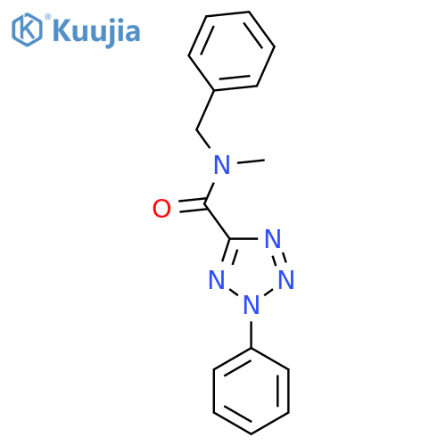 N-benzyl-N-methyl-2-phenyl-2H-1,2,3,4-tetrazole-5-carboxamide structure