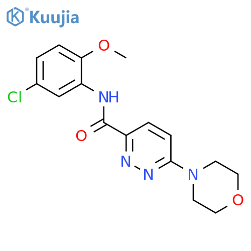 N-(5-chloro-2-methoxyphenyl)-6-(morpholin-4-yl)pyridazine-3-carboxamide structure