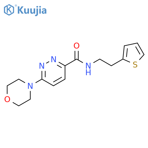 6-(morpholin-4-yl)-N-2-(thiophen-2-yl)ethylpyridazine-3-carboxamide structure
