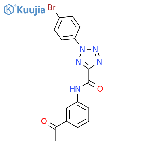 N-(3-acetylphenyl)-2-(4-bromophenyl)-2H-1,2,3,4-tetrazole-5-carboxamide structure