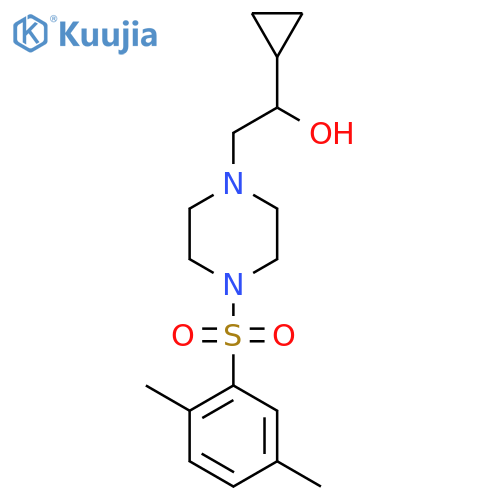 1-cyclopropyl-2-4-(2,5-dimethylbenzenesulfonyl)piperazin-1-ylethan-1-ol structure