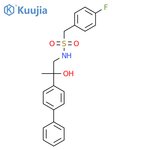 N-(2-{1,1'-biphenyl-4-yl}-2-hydroxypropyl)-1-(4-fluorophenyl)methanesulfonamide structure
