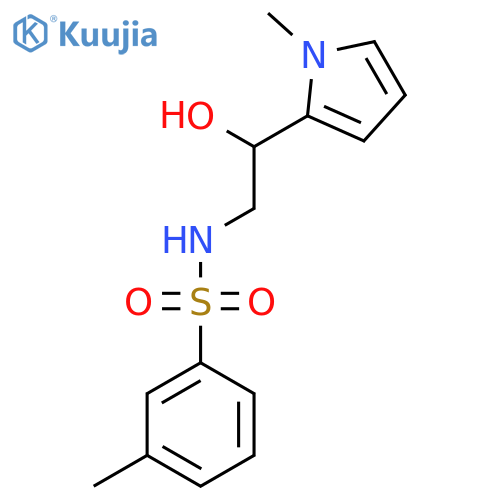 N-2-hydroxy-2-(1-methyl-1H-pyrrol-2-yl)ethyl-3-methylbenzene-1-sulfonamide structure