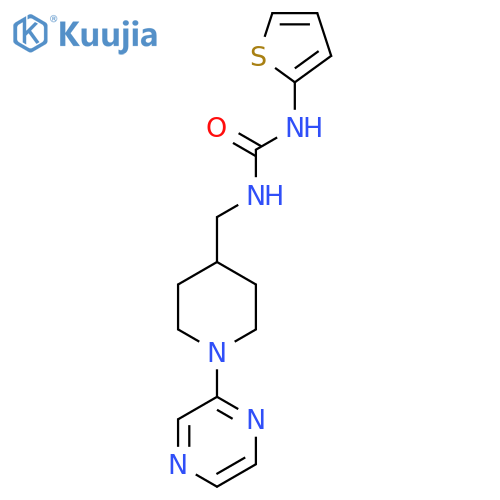 1-{1-(pyrazin-2-yl)piperidin-4-ylmethyl}-3-(thiophen-2-yl)urea structure