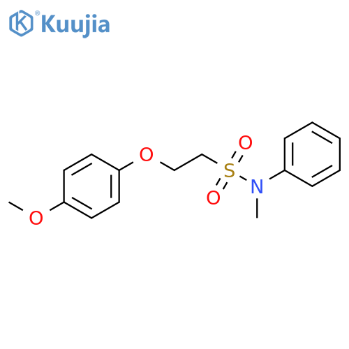 2-(4-methoxyphenoxy)-N-methyl-N-phenylethane-1-sulfonamide structure