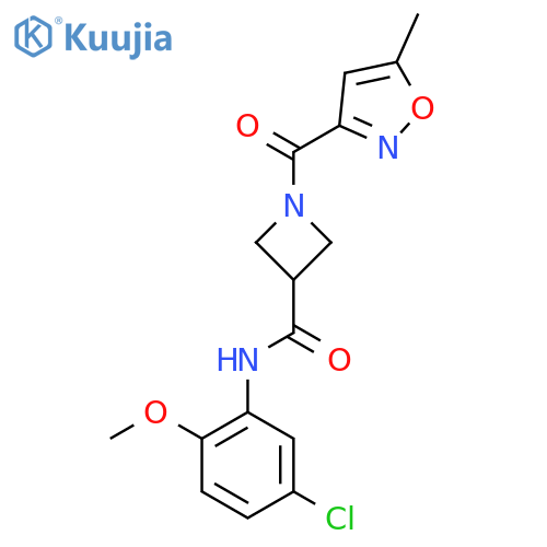 N-(5-chloro-2-methoxyphenyl)-1-(5-methyl-1,2-oxazole-3-carbonyl)azetidine-3-carboxamide structure