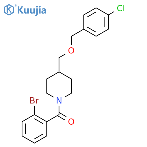 1-(2-bromobenzoyl)-4-{(4-chlorophenyl)methoxymethyl}piperidine structure