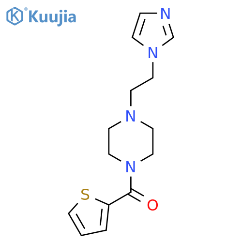 (4-(2-(1H-imidazol-1-yl)ethyl)piperazin-1-yl)(thiophen-2-yl)methanone structure
