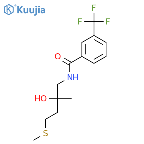 N-2-hydroxy-2-methyl-4-(methylsulfanyl)butyl-3-(trifluoromethyl)benzamide structure