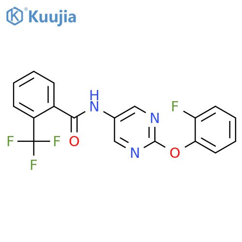 N-[2-(2-fluorophenoxy)pyrimidin-5-yl]-2-(trifluoromethyl)benzamide structure