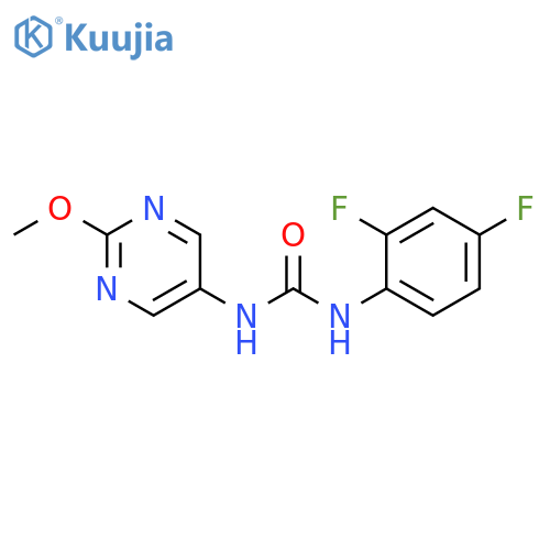 1-(2,4-difluorophenyl)-3-(2-methoxypyrimidin-5-yl)urea structure