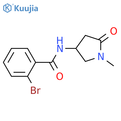 2-bromo-N-(1-methyl-5-oxopyrrolidin-3-yl)benzamide structure