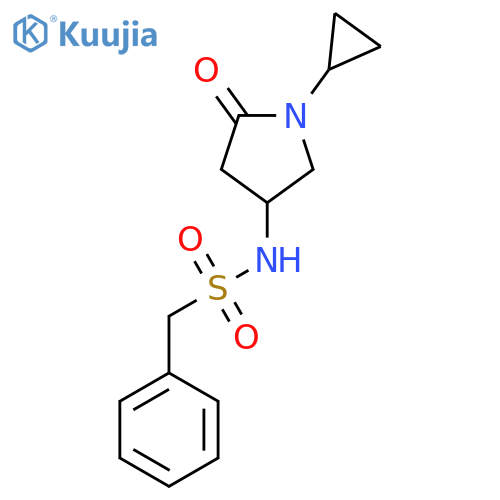 N-(1-cyclopropyl-5-oxopyrrolidin-3-yl)-1-phenylmethanesulfonamide structure