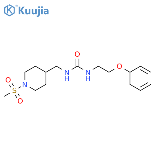 3-[(1-methanesulfonylpiperidin-4-yl)methyl]-1-(2-phenoxyethyl)urea structure
