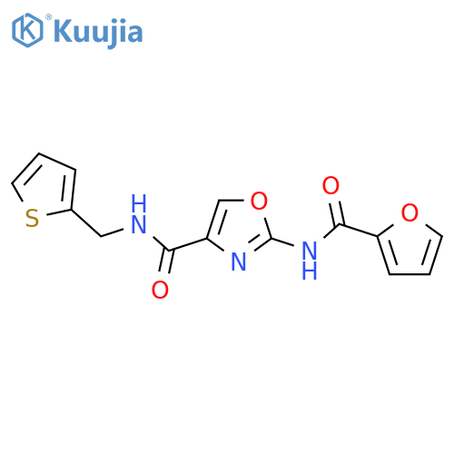 2-(furan-2-amido)-N-(thiophen-2-yl)methyl-1,3-oxazole-4-carboxamide structure