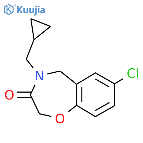 7-chloro-4-(cyclopropylmethyl)-2,3,4,5-tetrahydro-1,4-benzoxazepin-3-one structure