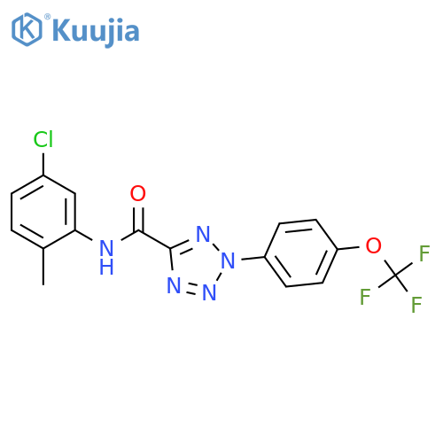 N-(5-chloro-2-methylphenyl)-2-[4-(trifluoromethoxy)phenyl]-2H-1,2,3,4-tetrazole-5-carboxamide structure