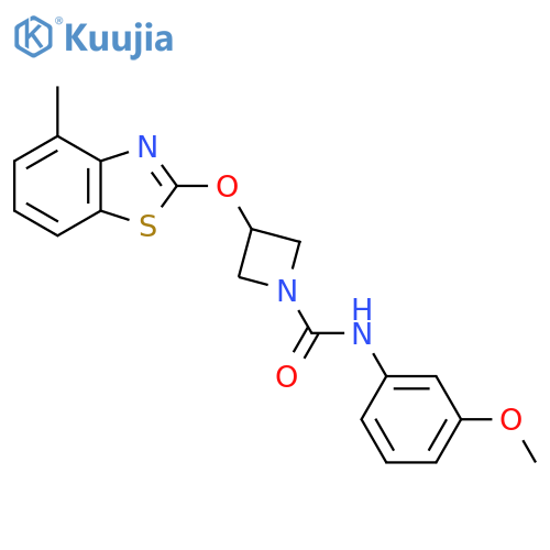 N-(3-methoxyphenyl)-3-[(4-methyl-1,3-benzothiazol-2-yl)oxy]azetidine-1-carboxamide structure