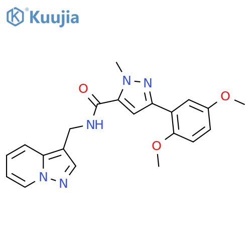 3-(2,5-dimethoxyphenyl)-1-methyl-N-({pyrazolo1,5-apyridin-3-yl}methyl)-1H-pyrazole-5-carboxamide structure