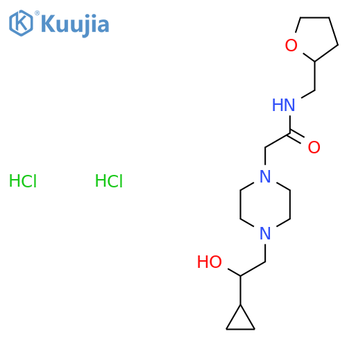 2-4-(2-cyclopropyl-2-hydroxyethyl)piperazin-1-yl-N-(oxolan-2-yl)methylacetamide dihydrochloride structure