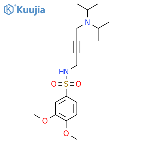 N-{4-bis(propan-2-yl)aminobut-2-yn-1-yl}-3,4-dimethoxybenzene-1-sulfonamide structure