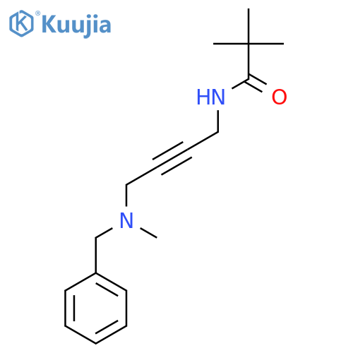 N-{4-benzyl(methyl)aminobut-2-yn-1-yl}-2,2-dimethylpropanamide structure